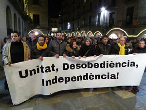 Manifestaci&oacute; de protesta contra les resolucions de la Junta Electoral Central que inhabilita el President Quim Torra