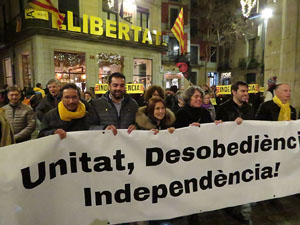 Manifestaci&oacute; de protesta contra les resolucions de la Junta Electoral Central que inhabilita el President Quim Torra