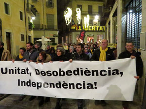 Manifestaci&oacute; de protesta contra les resolucions de la Junta Electoral Central que inhabilita el President Quim Torra