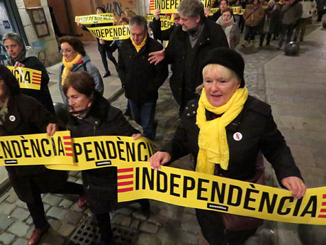 Manifestaci&oacute; de protesta contra les resolucions de la Junta Electoral Central que inhabiliten el President Quim Torra