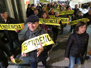 Manifestaci&oacute; de protesta contra les resolucions de la Junta Electoral Central que inhabilita el President Quim Torra