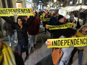 Manifestaci&oacute; de protesta contra les resolucions de la Junta Electoral Central que inhabilita el President Quim Torra