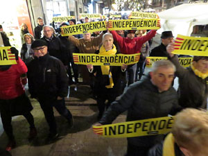 Manifestaci&oacute; de protesta contra les resolucions de la Junta Electoral Central que inhabilita el President Quim Torra