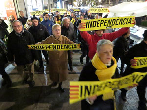 Manifestaci&oacute; de protesta contra les resolucions de la Junta Electoral Central que inhabilita el President Quim Torra
