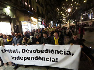 Manifestaci&oacute; de protesta contra les resolucions de la Junta Electoral Central que inhabilita el President Quim Torra