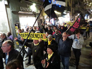 Manifestaci&oacute; de protesta contra les resolucions de la Junta Electoral Central que inhabilita el President Quim Torra