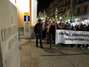 Manifestaci&oacute; de protesta contra les resolucions de la Junta Electoral Central que inhabilita el President Quim Torra