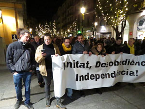 Manifestaci&oacute; de protesta contra les resolucions de la Junta Electoral Central que inhabilita el President Quim Torra