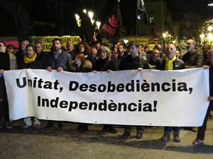 Manifestaci&oacute; de protesta contra les resolucions de la Junta Electoral Central que inhabilita el President Quim Torra