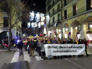 Manifestaci&oacute; de protesta contra les resolucions de la Junta Electoral Central que inhabilita el President Quim Torra