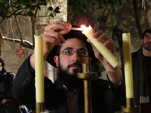 Nadal 2019 a Girona. Encesa de les llums de Hanukk&agrave; al pati dels Rabins