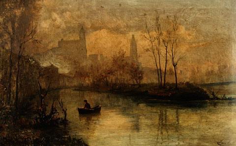 Girona vista des de Pedret (1883-1905). Jaume Pons Mart&iacute;