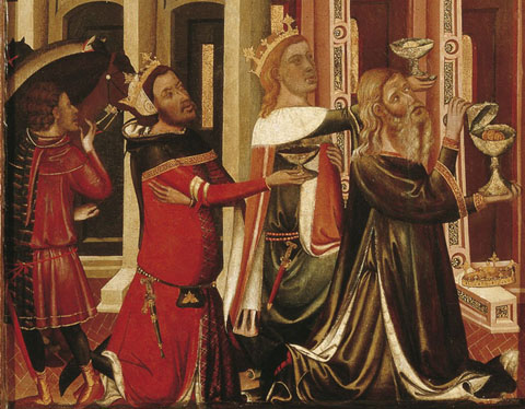 Adoraci&oacute; dels Reis. Ferrer i Arnau Bassa. Segle XIV
