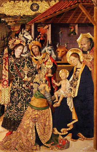 L'adoraci&oacute; dels Reis. Jaume Huguet. 1464