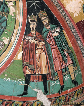 Els Reis Gaspar i Baltasar. Santa Maria de Ta&uuml;ll. Ca 1123
