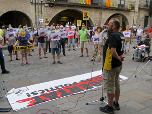 Concentraci&oacute; a la pla&ccedil;a del Vi per la independ&egrave;ncia i la llibertat dels presos pol&iacute;tics