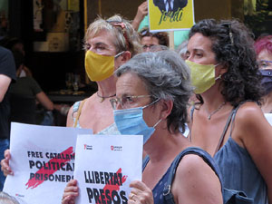 Concentraci&oacute; a la pla&ccedil;a del Vi per la independ&egrave;ncia i la llibertat dels presos pol&iacute;tics