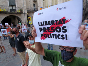 Concentraci&oacute; a la pla&ccedil;a del Vi per la independ&egrave;ncia i la llibertat dels presos pol&iacute;tics