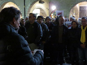 Concentraci&oacute; a la pla&ccedil;a del Vi per la independ&egrave;ncia i la llibertat dels presos pol&iacute;tics