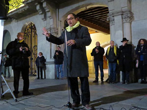 Concentraci&oacute; a la pla&ccedil;a del Vi per la independ&egrave;ncia i la llibertat dels presos pol&iacute;tics