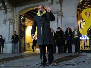 Concentraci&oacute; a la pla&ccedil;a del Vi per la independ&egrave;ncia i la llibertat dels presos pol&iacute;tics