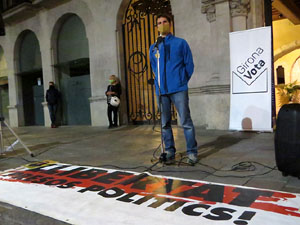 Concentraci&oacute; a la pla&ccedil;a del Vi per la independ&egrave;ncia i la llibertat dels presos pol&iacute;tics