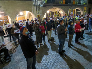 Concentraci&oacute; a la pla&ccedil;a del Vi per la independ&egrave;ncia i la llibertat dels presos pol&iacute;tics