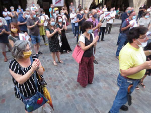 Concentraci&oacute; a la pla&ccedil;a del Vi per la independ&egrave;ncia i la llibertat dels presos pol&iacute;tics