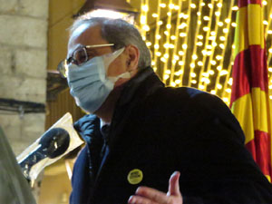 Concentraci&oacute; a la pla&ccedil;a del Vi per la independ&egrave;ncia i la llibertat dels presos pol&iacute;tics