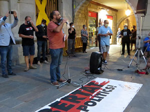Concentraci&oacute; a la pla&ccedil;a del Vi per la independ&egrave;ncia i la llibertat dels presos pol&iacute;tics
