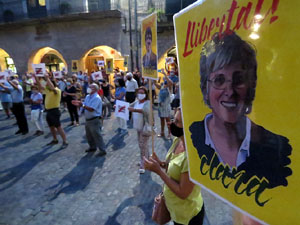 Concentraci&oacute; a la pla&ccedil;a del Vi per la independ&egrave;ncia i la llibertat dels presos pol&iacute;tics