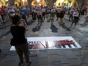 Concentraci&oacute; a la pla&ccedil;a del Vi per la independ&egrave;ncia i la llibertat dels presos pol&iacute;tics