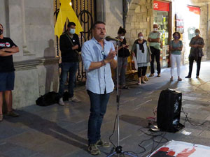 Concentraci&oacute; a la pla&ccedil;a del Vi per la independ&egrave;ncia i la llibertat dels presos pol&iacute;tics