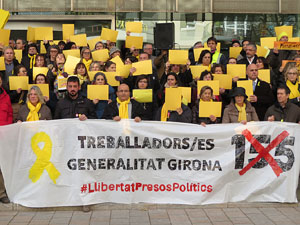 Concentraci&oacute; davant la seu de la Generalitat per la independ&egrave;ncia i la llibertat dels presos pol&iacute;tics