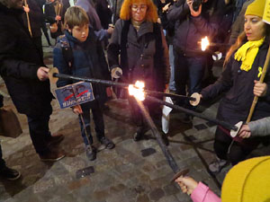 Marxa de torxes per la llibertat dels presos pol&iacute;tics