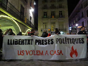 Marxa de torxes per la llibertat dels presos pol&iacute;tics