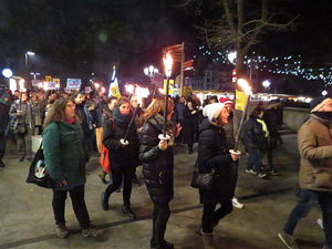 Marxa de torxes per la llibertat dels presos pol&iacute;tics