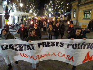 Marxa de torxes per la llibertat dels presos pol&iacute;tics