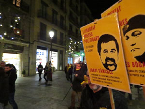 Marxa de torxes per la llibertat dels presos pol&iacute;tics