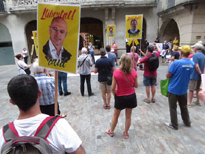 Concentraci&oacute; a la pla&ccedil;a del Vi per la independ&egrave;ncia i la llibertat dels presos pol&iacute;tics