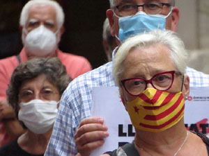 Concentraci&oacute; a la pla&ccedil;a del Vi per la independ&egrave;ncia i la llibertat dels presos pol&iacute;tics