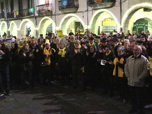 Concentraci&oacute; a la pla&ccedil;a del Vi per la independ&egrave;ncia i la llibertat dels presos pol&iacute;tics