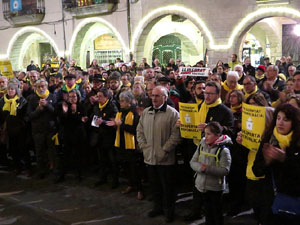 Concentraci&oacute; a la pla&ccedil;a del Vi per la independ&egrave;ncia i la llibertat dels presos pol&iacute;tics