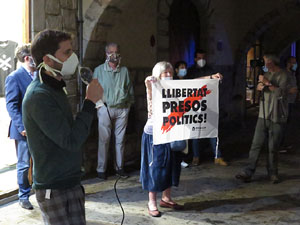 Concentraci&oacute; a la pla&ccedil;a del Vi per la independ&egrave;ncia i la llibertat dels presos pol&iacute;tics
