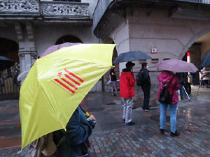 Concentraci&oacute; a la pla&ccedil;a del Vi per la independ&egrave;ncia i la llibertat dels presos pol&iacute;tics