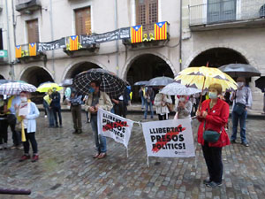 Concentraci&oacute; a la pla&ccedil;a del Vi per la independ&egrave;ncia i la llibertat dels presos pol&iacute;tics