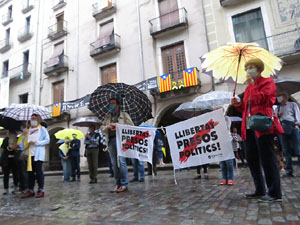 Concentraci&oacute; a la pla&ccedil;a del Vi per la independ&egrave;ncia i la llibertat dels presos pol&iacute;tics