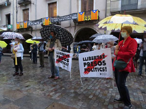 Concentraci&oacute; a la pla&ccedil;a del Vi per la independ&egrave;ncia i la llibertat dels presos pol&iacute;tics