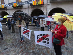 Concentraci&oacute; a la pla&ccedil;a del Vi per la independ&egrave;ncia i la llibertat dels presos pol&iacute;tics