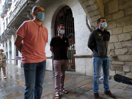 Concentraci&oacute; per la llibertat dels presos pol&iacute;tics a la pla&ccedil;a del Vi